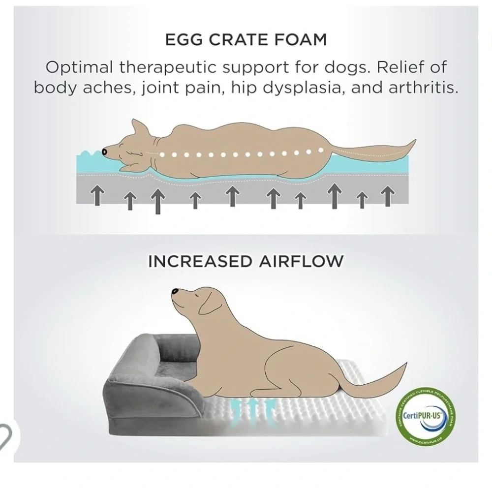 Bedsure Orthopedic Dog Bed for Large Dogs -